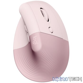 Logitech(R) Lift Vertical Ergonomic Mouse - Rose/Dark Rose