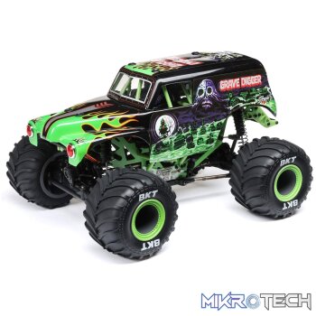 Losi 1/18 Mini LMT Grave Digger 2S 4X4 RTR Brushed Monster Truck (Battery & Charger Included)