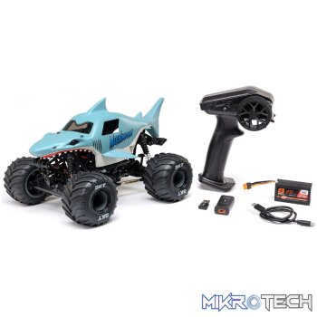 Losi 1/18 Mini LMT Megalodon 2S 4X4 RTR Brushed Monster Truck (Battery & Charger Included)