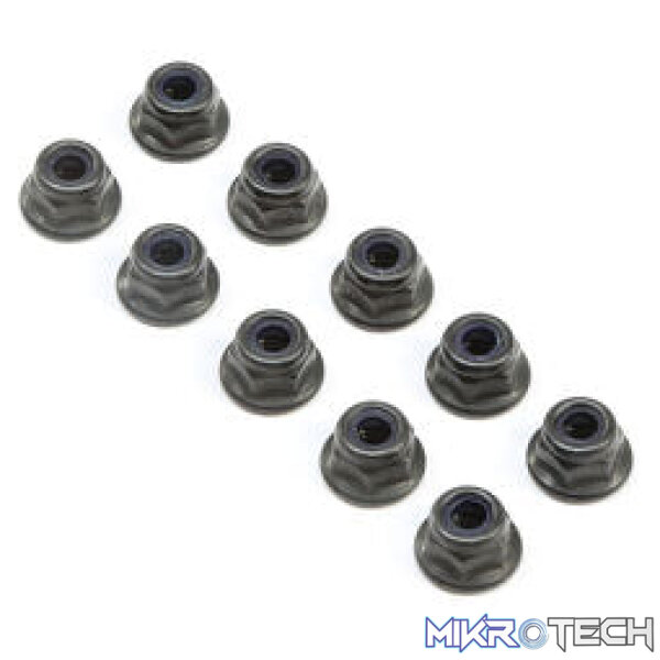 M4 Flanged Lock Nuts (10) M4 Flanged Lock Nuts (10)