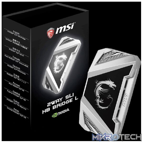 MSI 2WAY SLI HB BRIDGE L SILVER* MSI 2WAY SLI HB BRIDGE L SILVER*