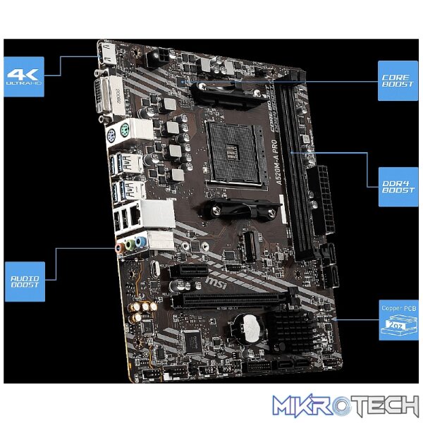 MSI A520M-A PRO MAINBOARD MSI A520M-A PRO MAINBOARD