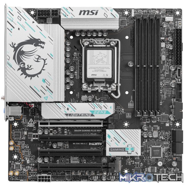 MSI B860M Gaming PLUS WIFI Intel LGA1851 DDR5 M-ATX Motherboard - Image 2