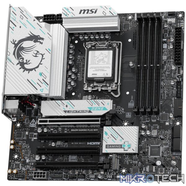 MSI B860M Gaming PLUS WIFI Intel LGA1851 DDR5 M-ATX Motherboard - Image 4