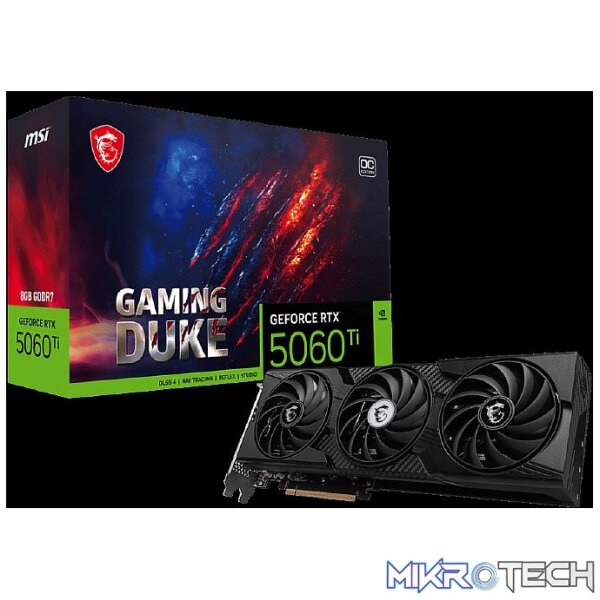 MSI RTX 5060 TI 8G GAMING DUKE 3X OC MSI RTX 5060 TI 8G GAMING DUKE 3X OC
