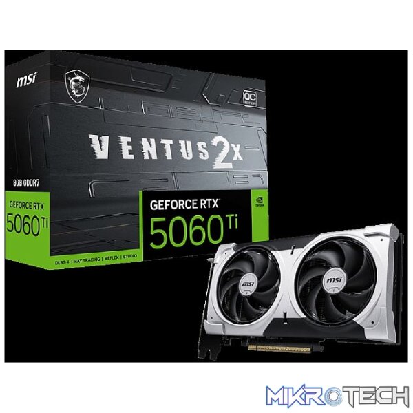 MSI RTX 5060 TI 8G VENTUS 2X OC PLUS MSI RTX 5060 TI 8G VENTUS 2X OC PLUS