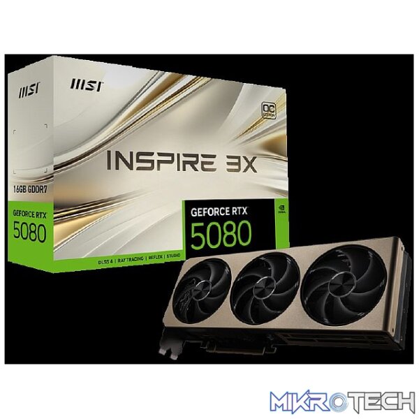 MSI RTX 5080 16G INSPIRE 3X OC MSI RTX 5080 16G INSPIRE 3X OC