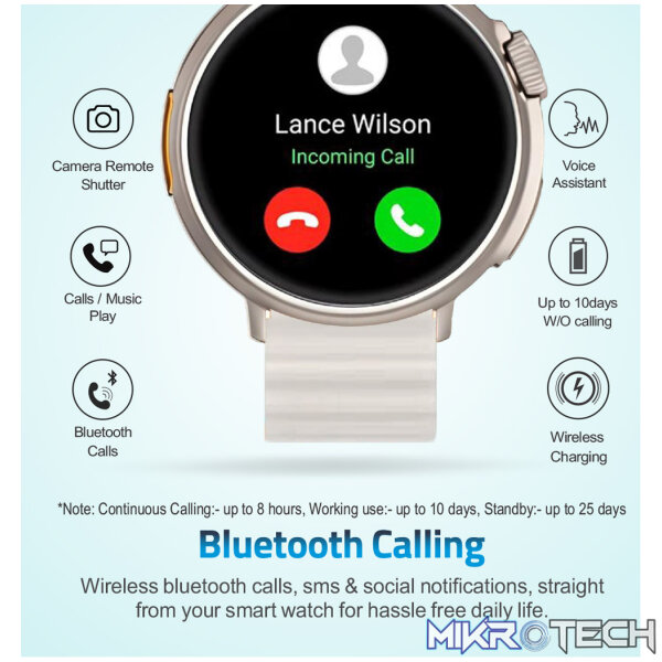 MT31 Smart Watch 1.52" HD IP67 with Call Sports HR BP Body Temp - Image 3