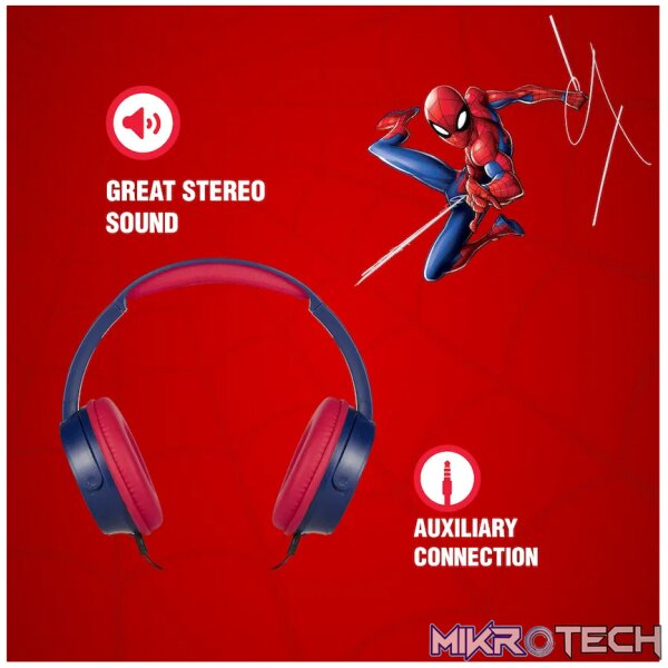 Marvel Spider-Man Auxiliary Headphones with Stickers - Image 4