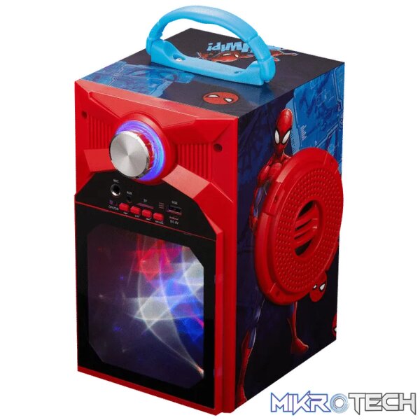 Marvel Spider-Man Galaxy LED Stars Karaoke Machine with Microphone - Image 3