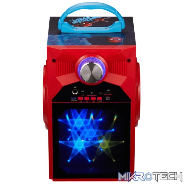 Marvel Spider-Man Galaxy LED Stars Karaoke Machine with Microphone - Image 6