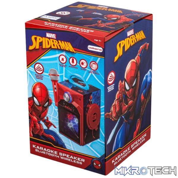 Marvel Spider-Man Galaxy LED Stars Karaoke Machine with Microphone - Image 7