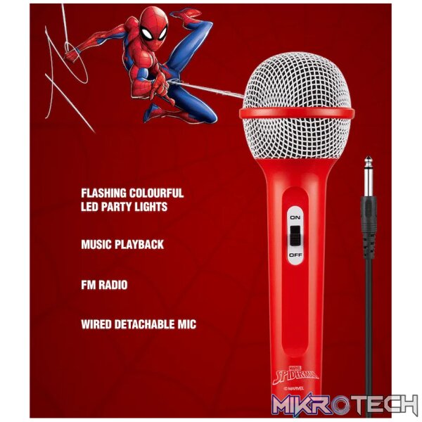 Marvel Spider-Man Galaxy LED Stars Karaoke Machine with Microphone - Image 8