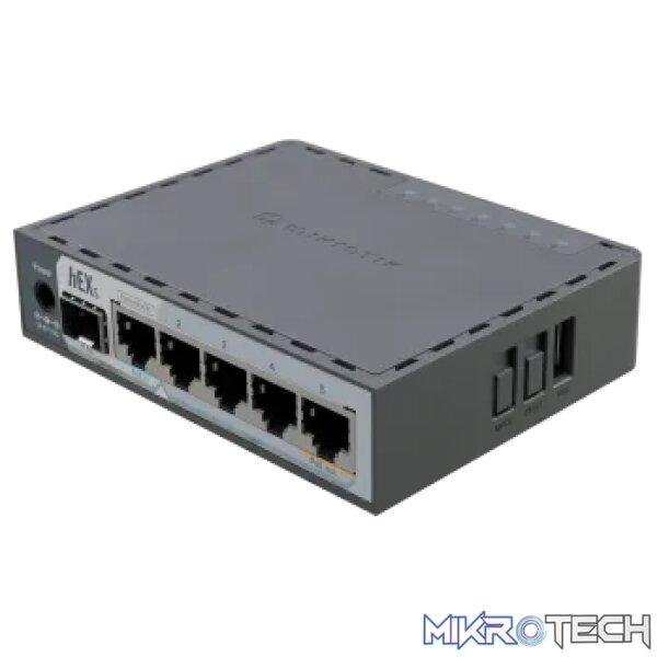 MikroTik hEX S 5-Port Gigabit SFP Router | MT-RBE60iUGS MikroTik hEX S 5-Port Gigabit SFP Router | MT-RBE60iUGS