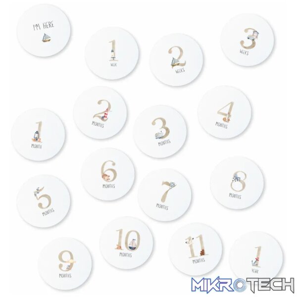Milestone Cards - Nautical Milestone Cards - Nautical