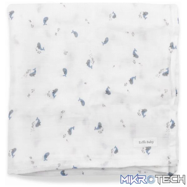 Muslin Swaddle Blanket - Ocean Muslin Swaddle Blanket - Ocean