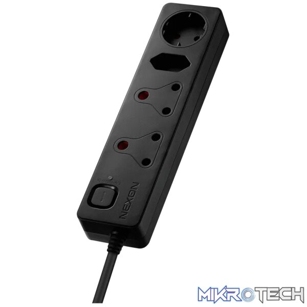 Nexon 4 Way Medium Surge Protected Multiplug 0.5M Black - Image 4