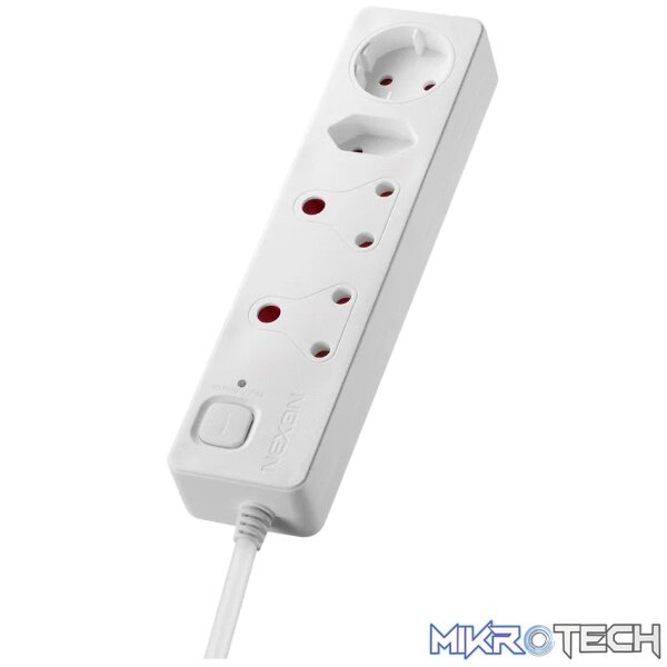 Nexon 4-Way Medium Surge-Protected Multiplug 0.5m - White - Image 4