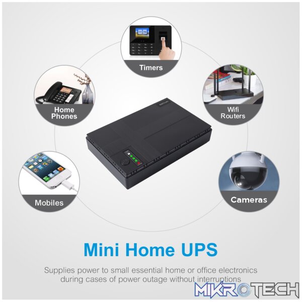 PB070 10400mAh 18W Mini UPS Power Bank - Image 3