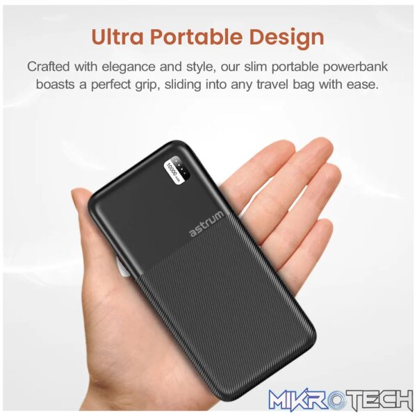 PB105 Dual USB Ultra Slim Fast Charge Power Bank 10000mAh - Image 5