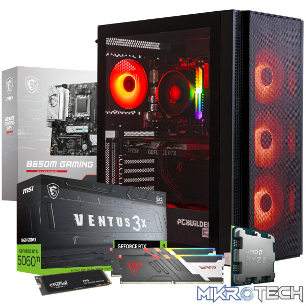PCBuilder Ryzen 5 9600X NEXUS Windows 11 Gaming PC PCBuilder Ryzen 5 9600X NEXUS Windows 11 Gaming PC