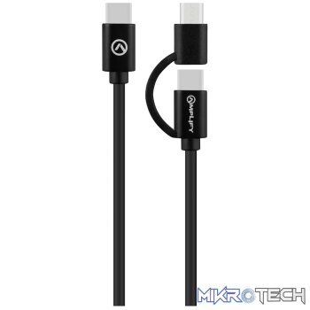 PEP Type-C to Dual-Cap Micro and Type-C Cable