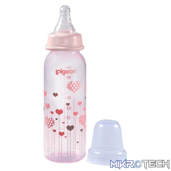 PIGEON FLEXIBLE BOTTLE STD NECK PINK 240ML PIGEON FLEXIBLE BOTTLE STD NECK PINK 240ML