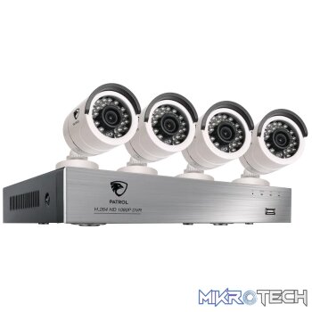 Patrol 8 Channel 4 x Bullet Cameras 1080p 1tb DVR Kit