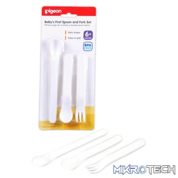 Pigeon - Baby's First Spoon & Fork Set 3 Piece