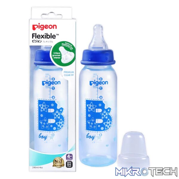 Pigeon Flexible Bottle Standard Neck - Blue 240ml - Image 3