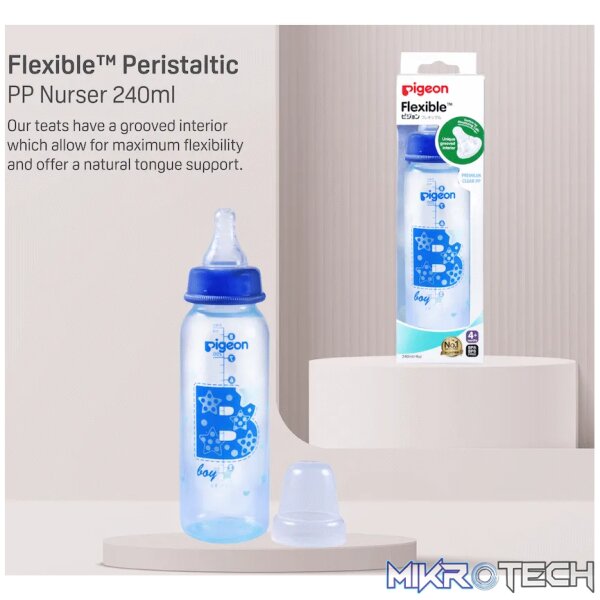 Pigeon Flexible Bottle Standard Neck - Blue 240ml - Image 7