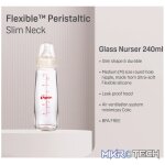 Pigeon Flexible Glass Bottle with Peristaltic Nipple 240ml - Image 2
