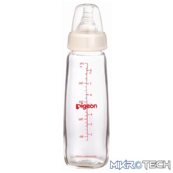 Pigeon Flexible Glass Bottle with Peristaltic Nipple 240ml