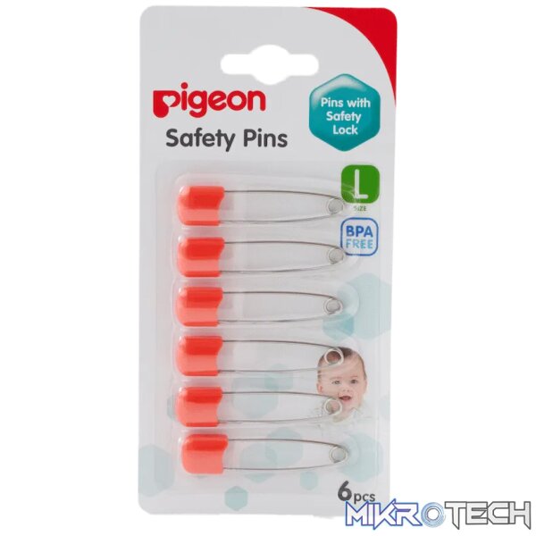 Pigeon Safety Pin (L) 6 Pcs/Card Pigeon Safety Pin (L) 6 Pcs/Card