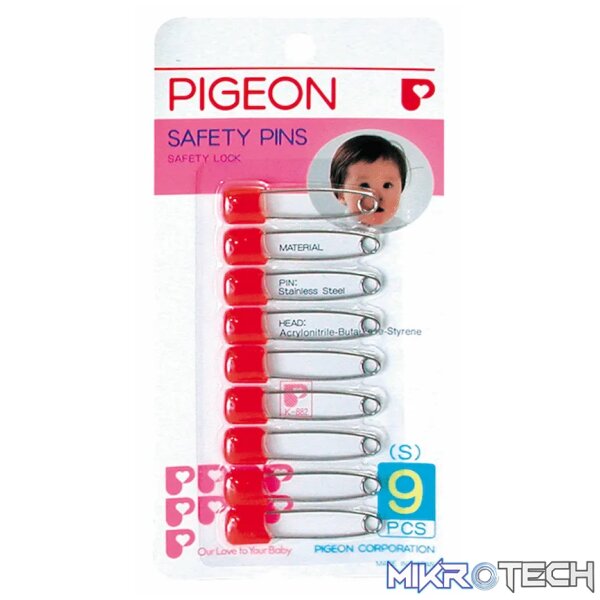 Pigeon Safety Pin (S) 9 Pcs/Card Pigeon Safety Pin (S) 9 Pcs/Card
