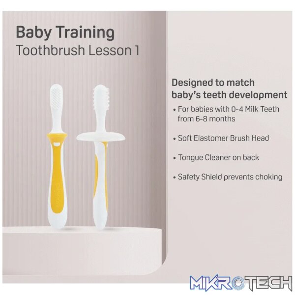 Pigeon - Training Toothbrush - Lesson 1 - Yellow - Image 2