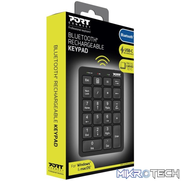 Port Connect Bluetooth Rechargeable Keypad - Image 6