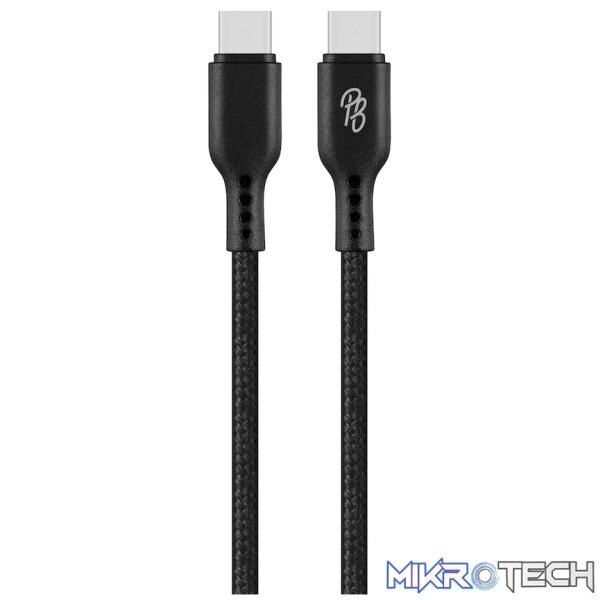 Pro Bass Chord Series 1.2m 30w Type-C to Type-C Braided - Black - Image 2