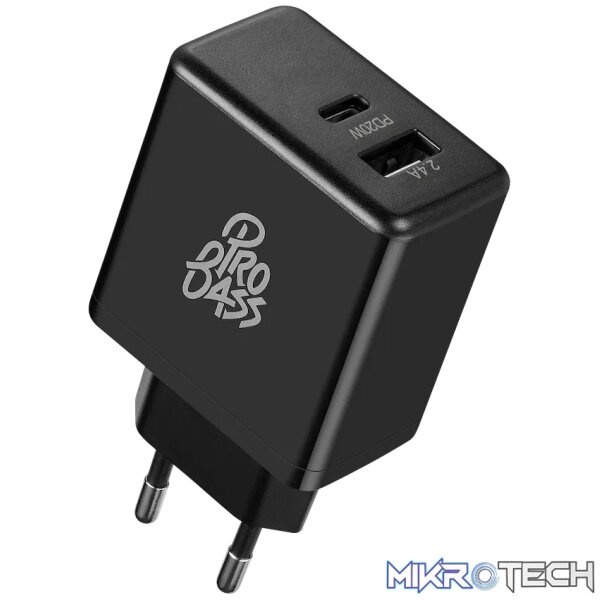 Pro Bass Dual USB + Type-C Wall Charger 32w Pro Bass Dual USB + Type-C Wall Charger 32w