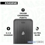 Pro Bass Engine 5000mah Series Power Bank - Black - Image 2