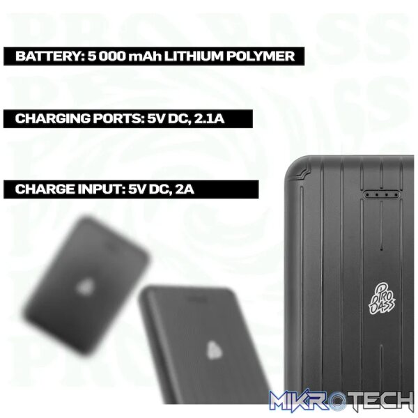 Pro Bass Engine 5000mah Series Power Bank - Black - Image 3