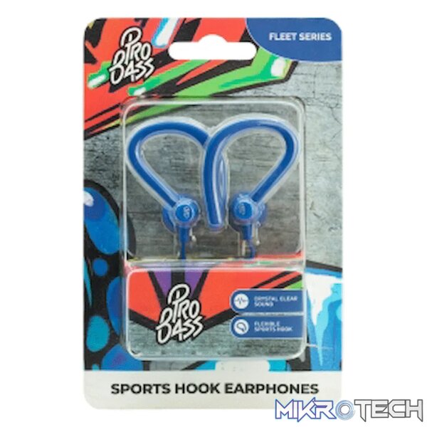 Pro Bass Fleet Series Earphones - Blue - Image 2