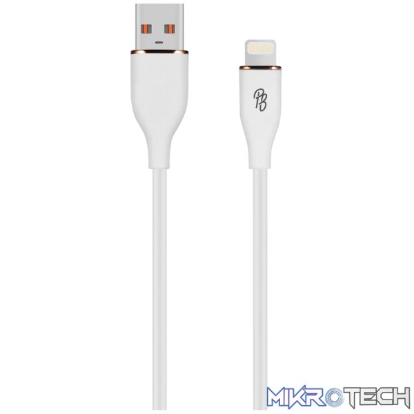 Pro Bass FlexiCord Series 2m USB to Lightning Charging Cable - White Pro Bass FlexiCord Series 2m USB to Lightning Charging Cable - White