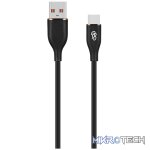 Pro Bass FlexiCord Series 2m USB to Type-C Charging Cable - Black