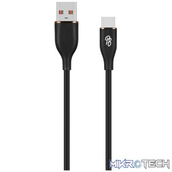 Pro Bass FlexiCord Series 2m USB to Type-C Charging Cable - Black