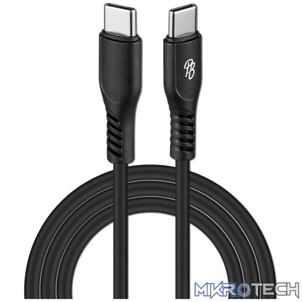 Pro Bass Fuse Series 1m Type-C to Type-C Cable - Black - Image 2