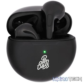 Pro Bass Future Series True Wireless Earphones with Charging Case - Black