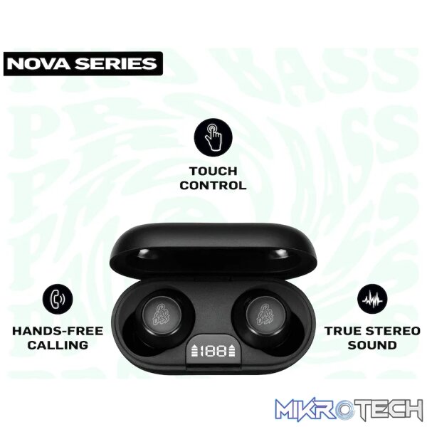 Pro Bass Nova Series TWS Earphone - Black - Image 4