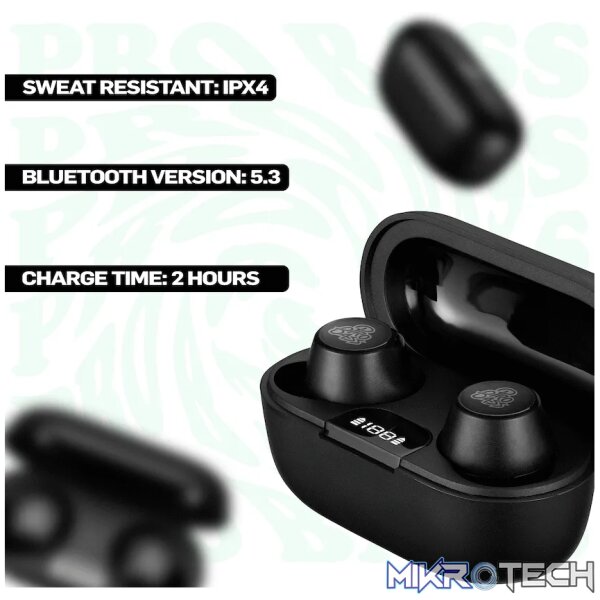 Pro Bass Nova Series TWS Earphone - Black - Image 5