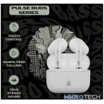 Pro Bass Pulse Buds True Wireless Earphones with Charging Case - White - Image 4